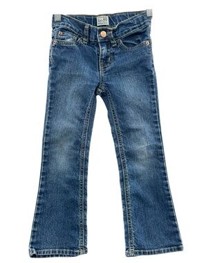 The Children's Place Girls' Bootcut Jeans in Blue Denim 5 Stretch & Adjustable